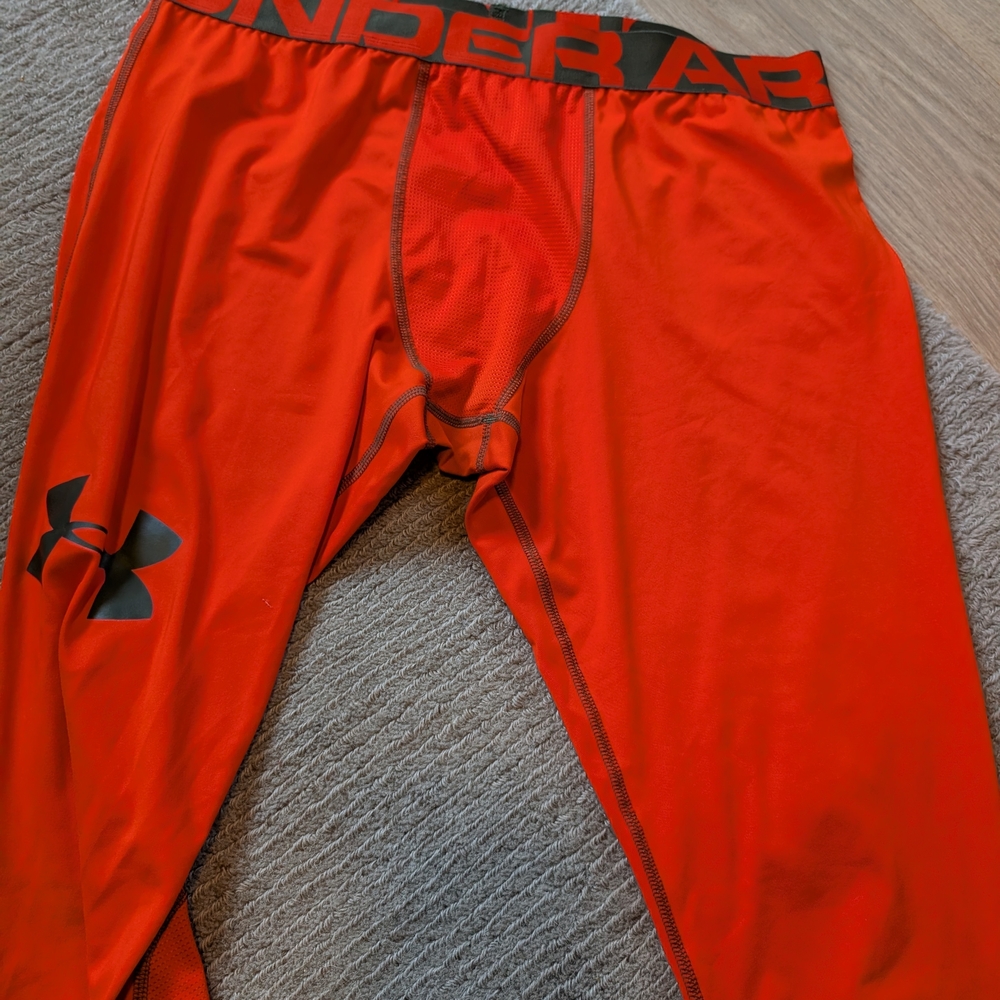 Under Armour Orange and Gray Compression Gear